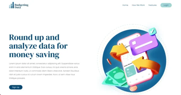 Data-Driven Budgeting Landing Page Template image