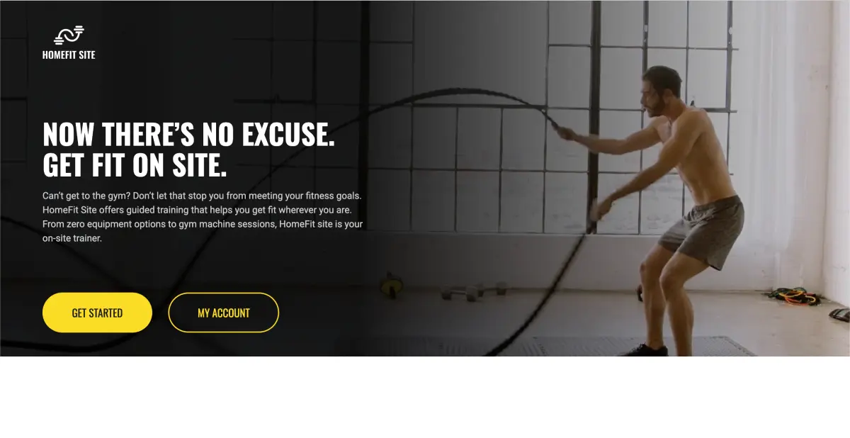 On-Demand Fitness Landing Page Template image