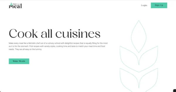 Meal Maker Landing Template image