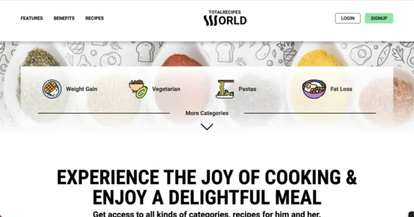 Global Recipe Hub Landing Page Template image